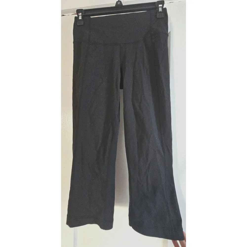 LULULEMON women's 4 cropped high‎ rise back splits legging pants inseam21